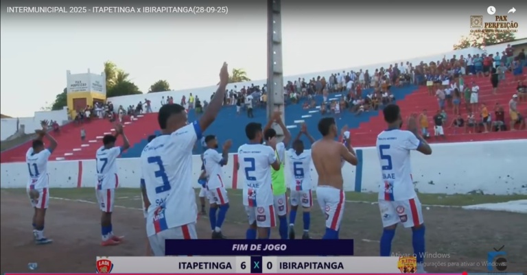 Itapetinga aplica a maior goleada da rodada - 6x0 em Ibirapitanga (TV Catolé)
